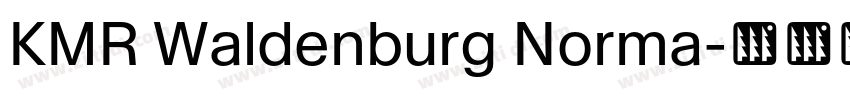 KMR Waldenburg Norma字体转换 KMR Waldenburg Norma字体转换